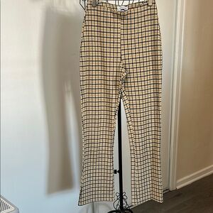 Urban Outfitters Yellow and Black Plaid Pants Tight & Stretchy Size S